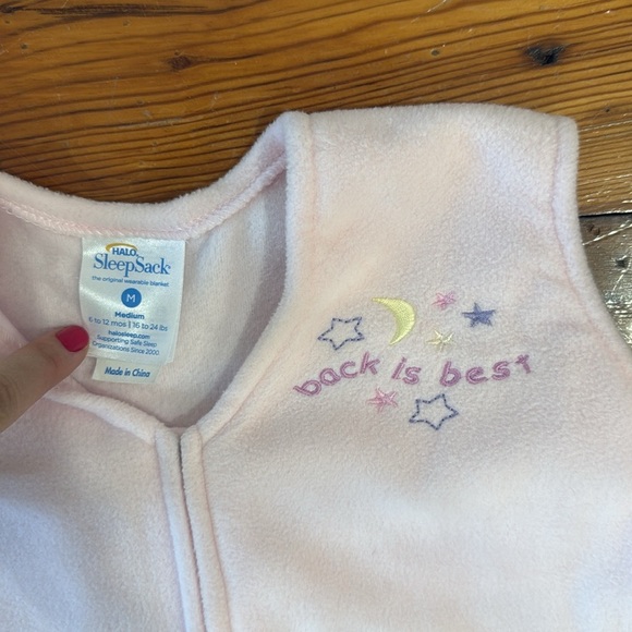 Halo Sleep Sack pink size medium 6 to 12 months 16 to 24 lbs - Picture 3 of 7